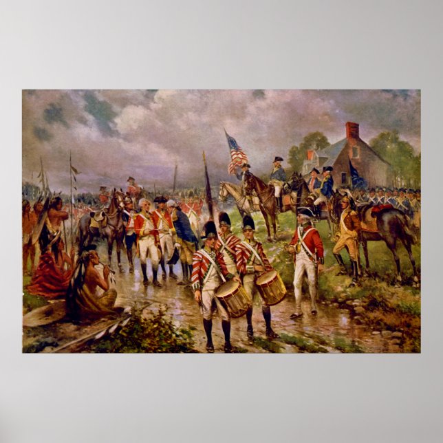 Burgoyne's Surrender at Saratoga by Percy Moran Poster (Front)