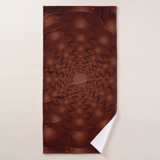 Burgundy abstract pattern. Traditional ornaments.  Bath Towel