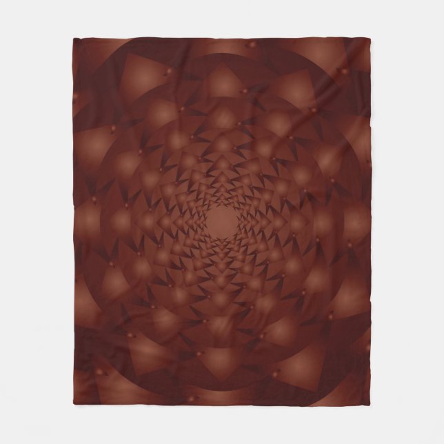 Burgundy abstract pattern. Traditional ornaments.  Fleece Blanket (Front)