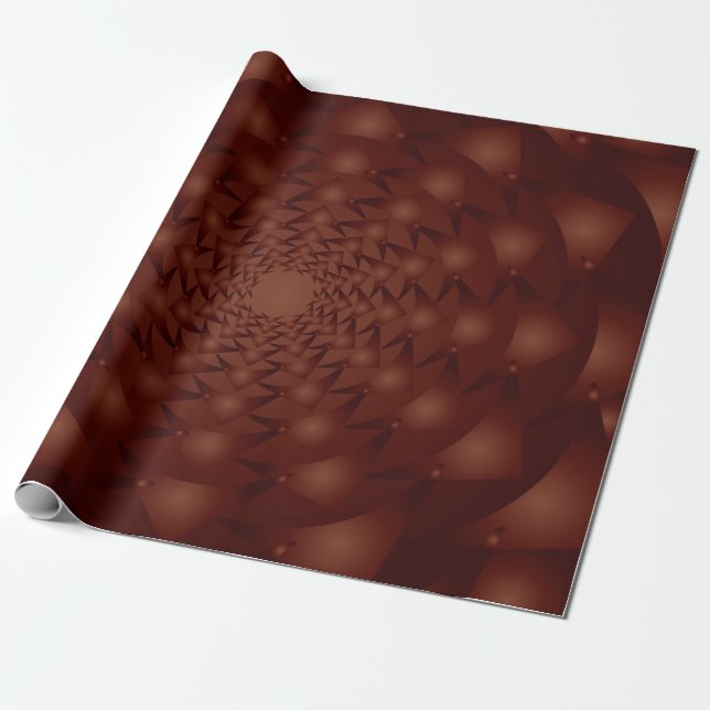 Burgundy abstract pattern. Traditional ornaments.  Wrapping Paper (Unrolled)