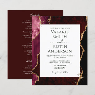 Burgundy Agate Budget Wedding All in One