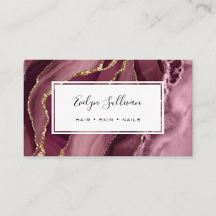 burgundy agate business card