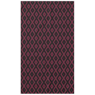 Burgundy and black diamond pattern tablecloth