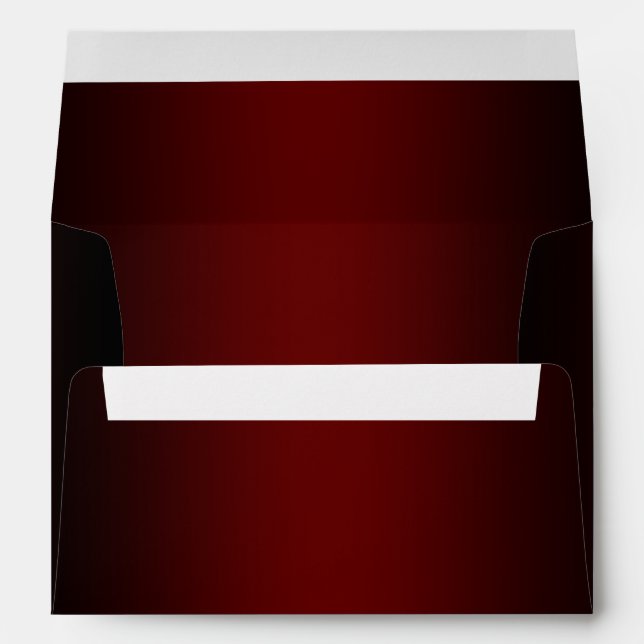 Burgundy and Black Ombre Edge Envelope (Back (Bottom))