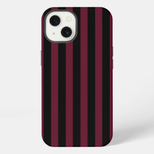 Burgundy and black stripes Case-Mate iPhone case