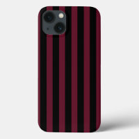 Burgundy and black stripes Case-Mate iPhone case