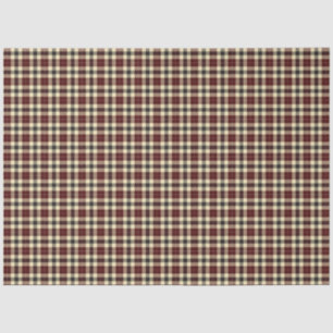 Burgundy and Black Tartan Plaid Tissue Paper
