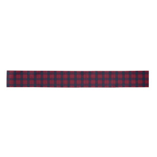 Burgundy and Blue Checkered Plaid Ribbon Satin Ribbon