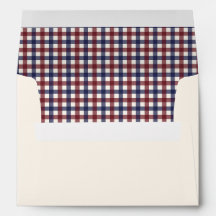 Burgundy and Blue Gingham