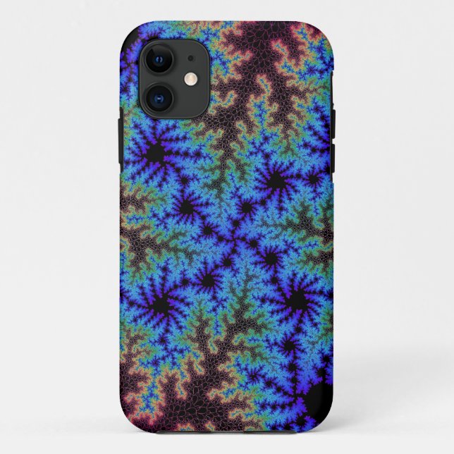 Burgundy and Blue Speckle Case-Mate iPhone Case (Back)