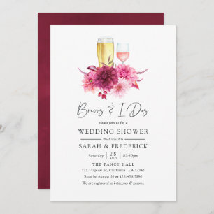 Burgundy and Blush Fall Brews Before The I Do's Invitation