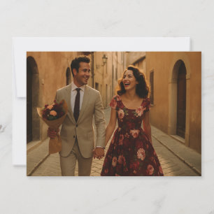 Burgundy and Blush Rose Save The Date