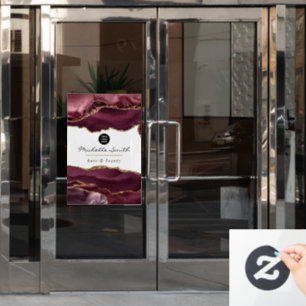 Burgundy and Gold Agate Precious Stone Corporate