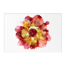Burgundy and gold camellia--customisable--