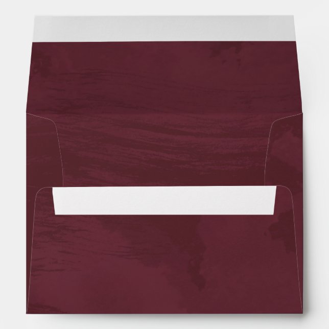 Burgundy and Gold Glitter Pocket Envelope (Back (Bottom))