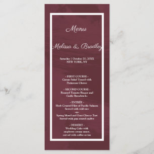 Burgundy and Gold Glitter Pocket Menu