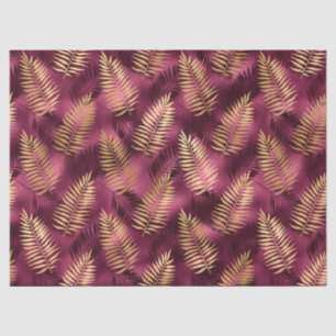 Burgundy and Gold Leopard Series Design 13 Tissue Paper