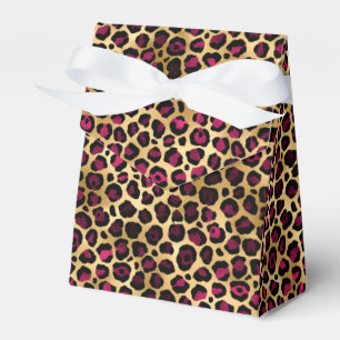 Burgundy and Gold Leopard Series Design 2 Favour Box