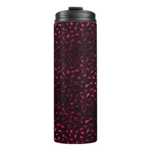 Burgundy and Gold Leopard Series Design 3 Thermal Tumbler