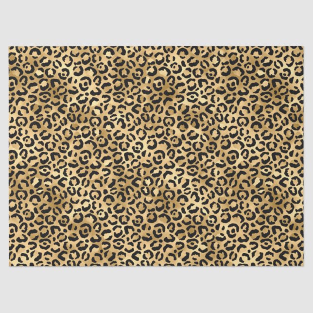 Burgundy and Gold Leopard Series Design 7 Tissue Paper (Front)