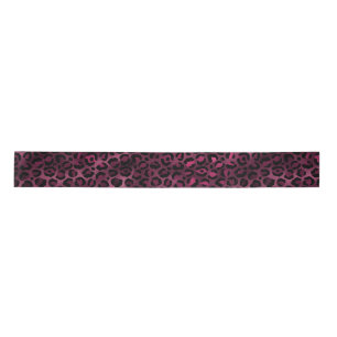 Burgundy and Gold Leopard Series Design 9 Satin Ribbon