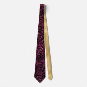 Burgundy and Gold Leopard Series Design 9 Tie