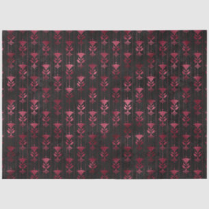 Burgundy and Gold Tiger Series Design 6 Tissue Paper
