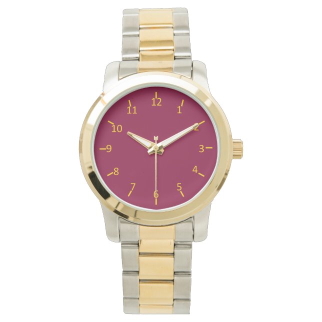 Burgundy and Gold Watch (Front)