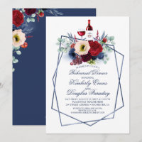 Burgundy and Navy Wine Tasting Rehearsal Dinner