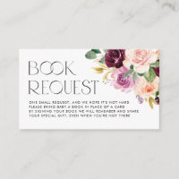 Burgundy and Peach Flowers Fall Books Request