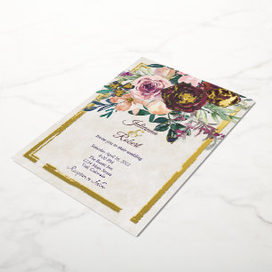 Burgundy and pink floral budget wedding