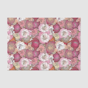 Burgundy and Pink Hibiscus Tissue Paper