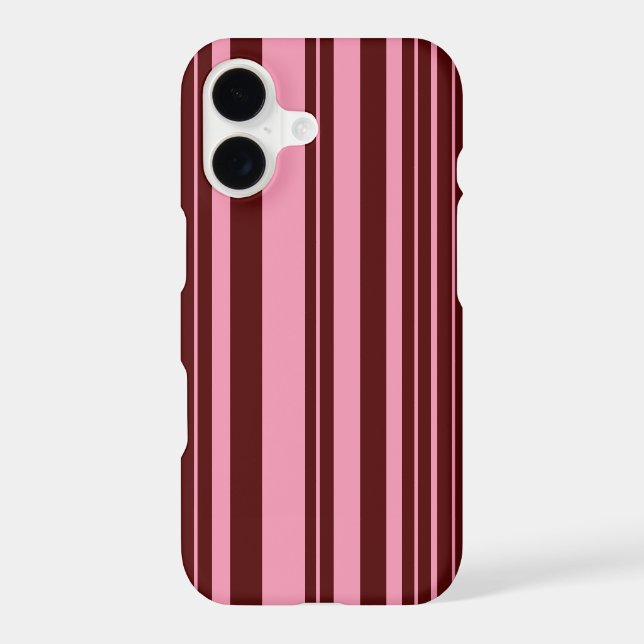 Burgundy and Pink Stripes Pattern Design  (Back)