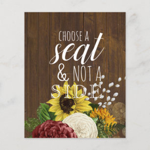 Burgundy and Sunflowers Themed Wedding Budget