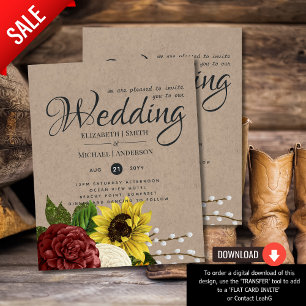 Burgundy and Sunflowers Themed Wedding Budget