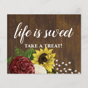 Burgundy and Sunflowers Themed Wedding Budget