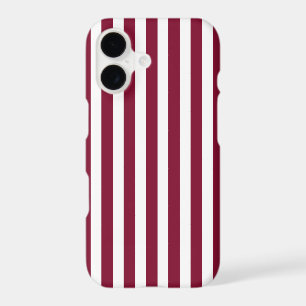 Burgundy and white candy stripes