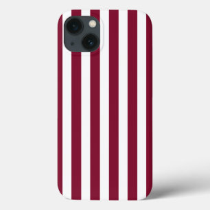 Burgundy and white candy stripes Case-Mate iPhone  13 Case