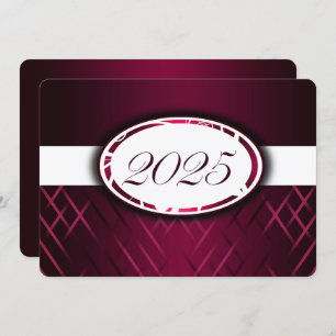 Burgundy and White Class of 2025 Party Invitation