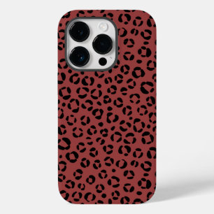 Burgundy Animal Print Case-Mate iPhone 14 Pro Case