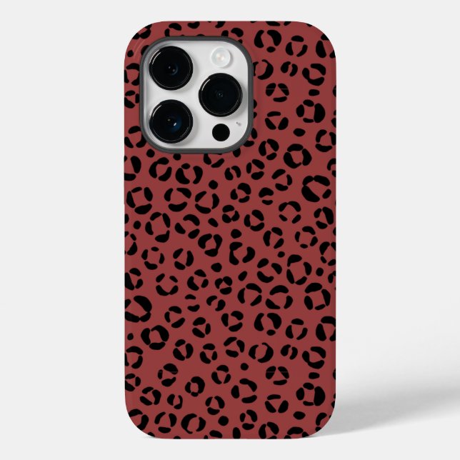 Burgundy Animal Print Case-Mate iPhone Case (Back)