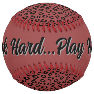 Burgundy Animal Print (personalize) Softball