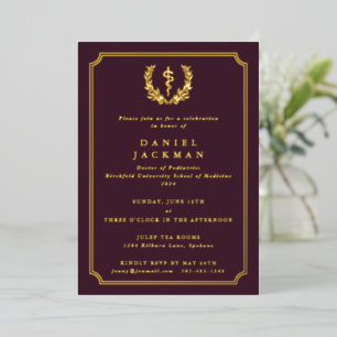 Burgundy Asclepius Medical School Graduation