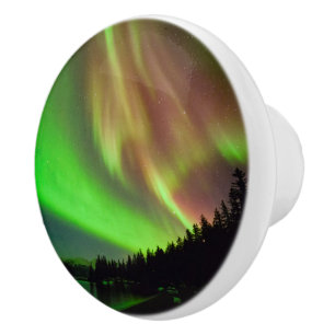 Burgundy Aurora Ceramic Knob