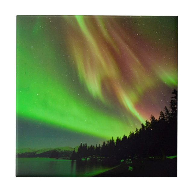 Burgundy Aurora Ceramic Tile (Front)