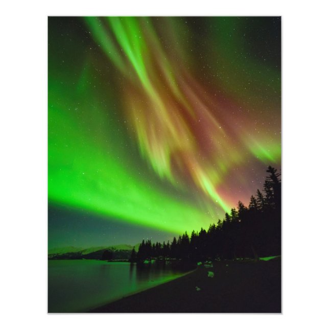 Burgundy Aurora Photo Print (Front)