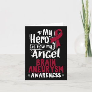 Burgundy Awareness Ribbon Brain Aneurysm Card