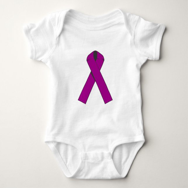 Burgundy Awareness Ribbon Products Baby Bodysuit (Front)