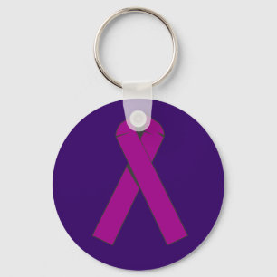 Burgundy Awareness Ribbon Products Key Ring