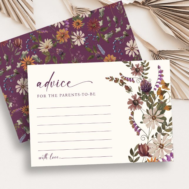 Burgundy Baby Advice Cards (Burgundy Baby Advice Cards
)